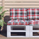 Cuscino Vidaxl pallet 50x40x12 cm Modello diamantato in tessuto rosso