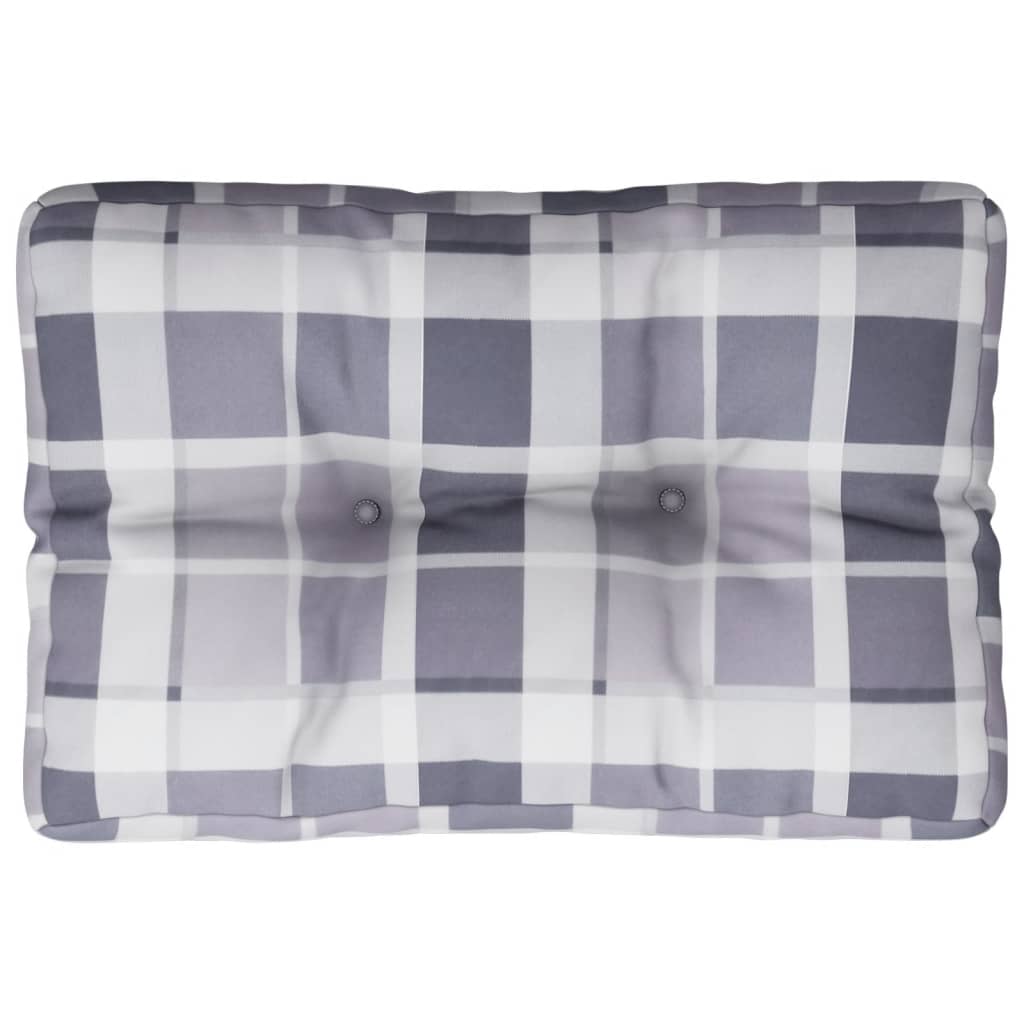 Cuscino Vidaxl pallet 50x40x12 cm tessuto diamante grigio