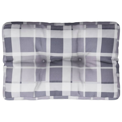Vidaxl Pallet Cushion 50x40x12 Cm de tela Patrón de diamante Gray