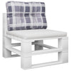 Vidaxl Pallet Cushion 50x40x12 Cm de tela Patrón de diamante Gray