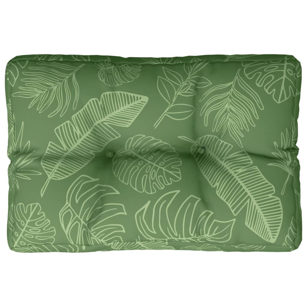 VidaXL cuscino per pallet motivo foglie 50x40x12 cm in tessuto
