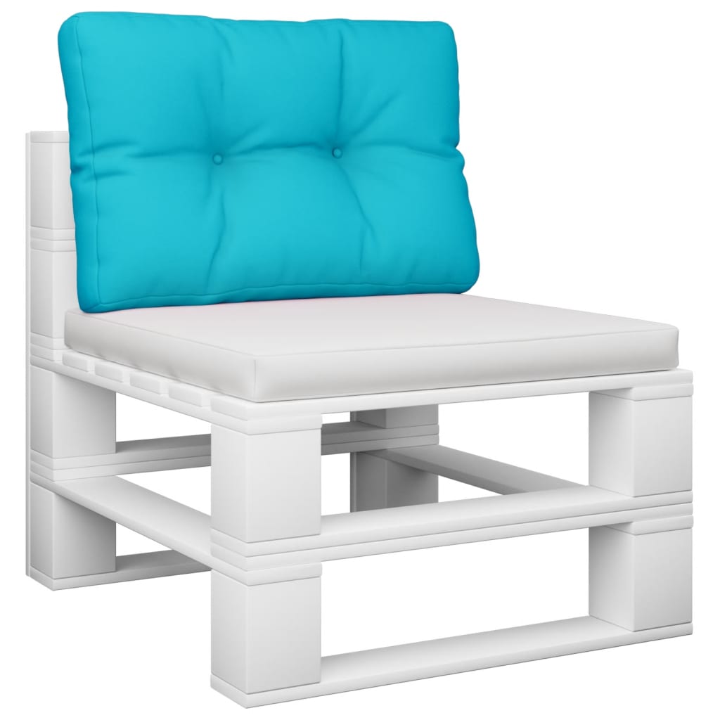 Vidaxl Pallet Cuscino 50x40x12 cm tessuto turchese