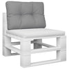 Vidaxl Pallet Cuscino 60x40x12 cm tessuto grigio