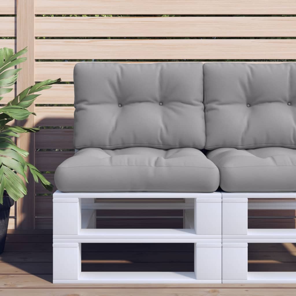 Vidaxl Pallet Cuscino 60x40x12 cm tessuto grigio