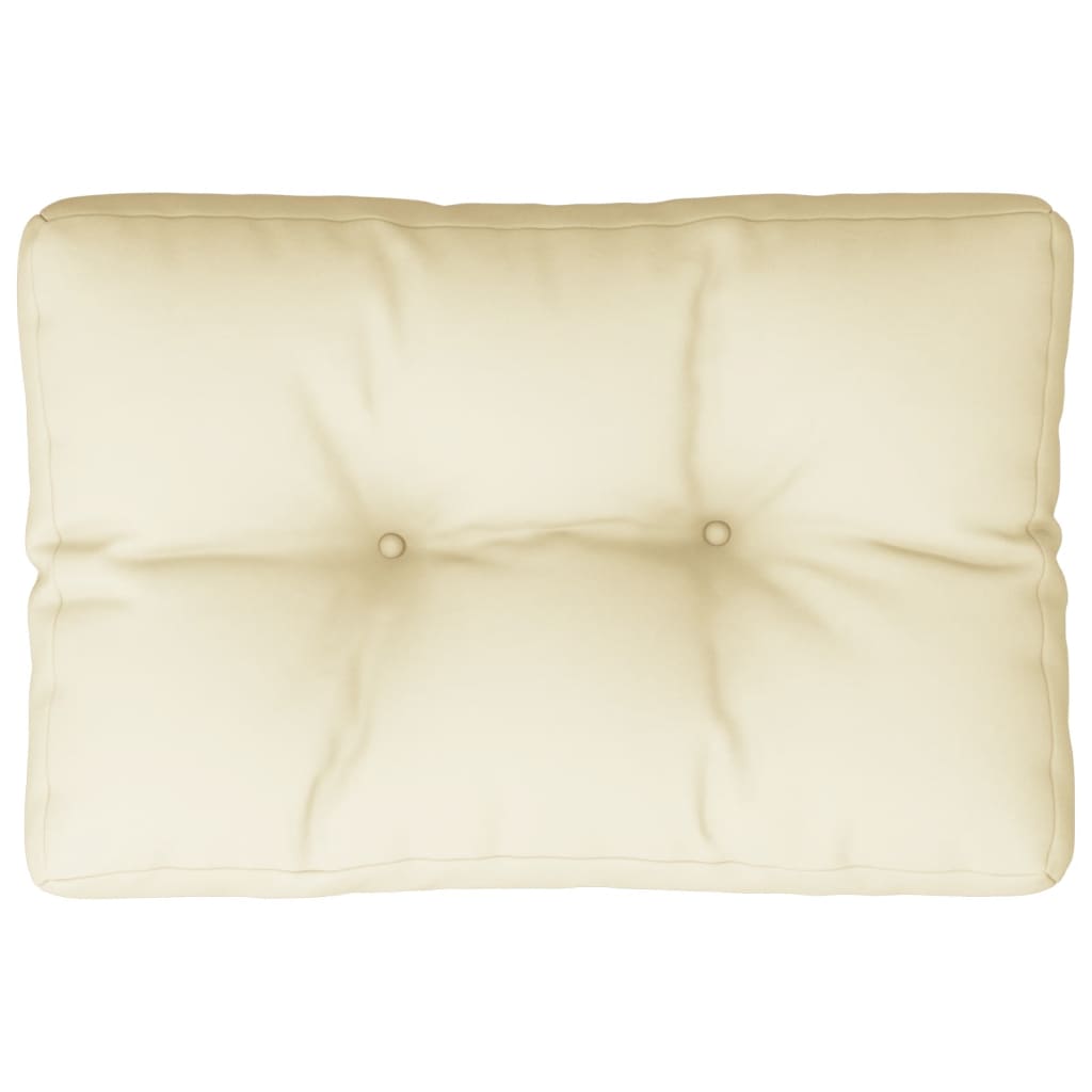 Cuscino Vidaxl pallet 60x40x12 cm tessuto creme