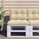 Cuscino Vidaxl pallet 60x40x12 cm in tessuto beige
