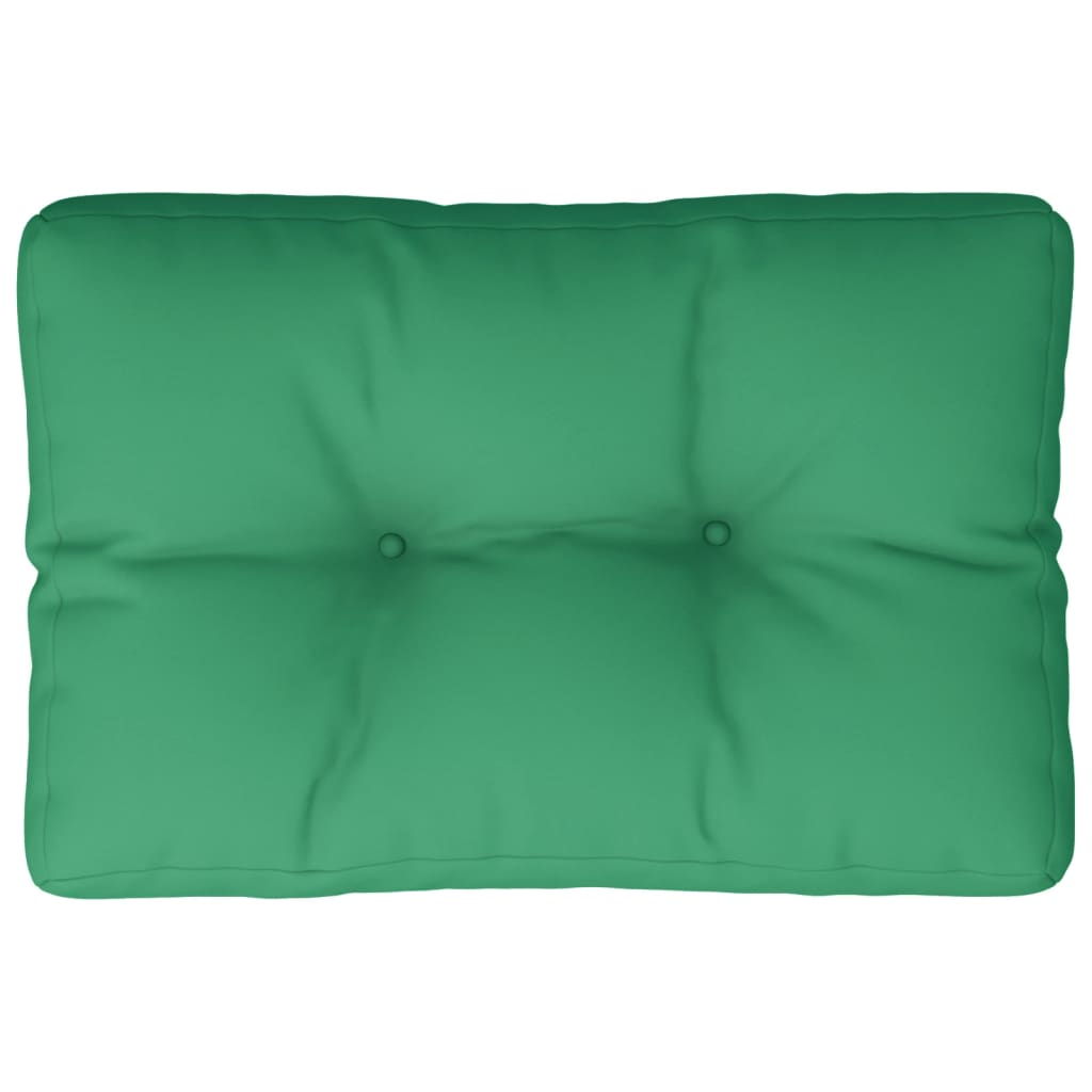 Vidaxl Pallet Cuscino 60x40x12 cm tessuto verde