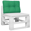 Cuscino per pallet VidaXL 60x40x12 cm tessuto verde