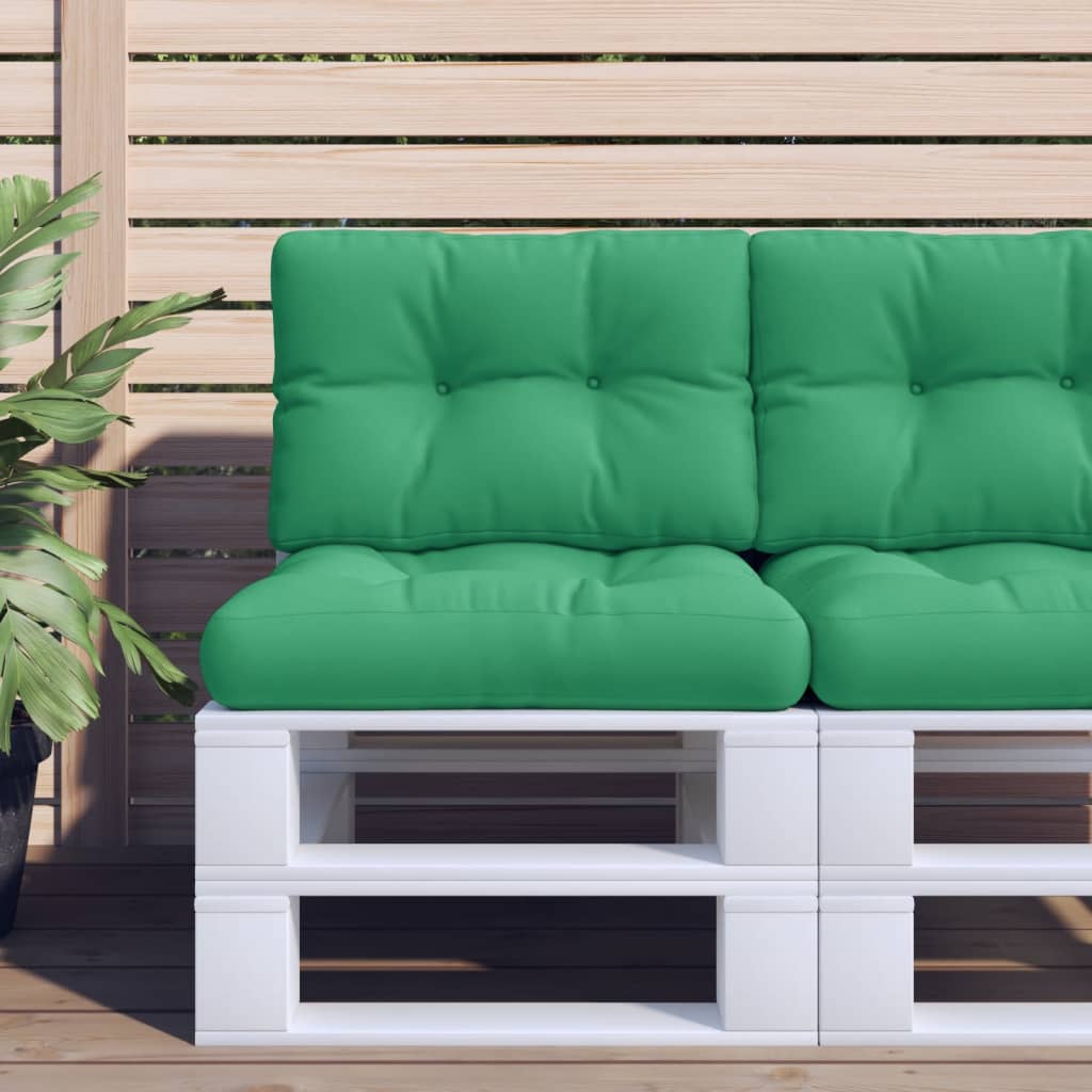 Cuscino per pallet VidaXL 60x40x12 cm tessuto verde