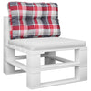 Vidaxl Pallet Cushion 60x40x12 Cm de tela patrón de diamante rojo
