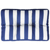 Vidaxl Pallet Cuscino a strisce 60x40x12 cm tessuto blu e bianco