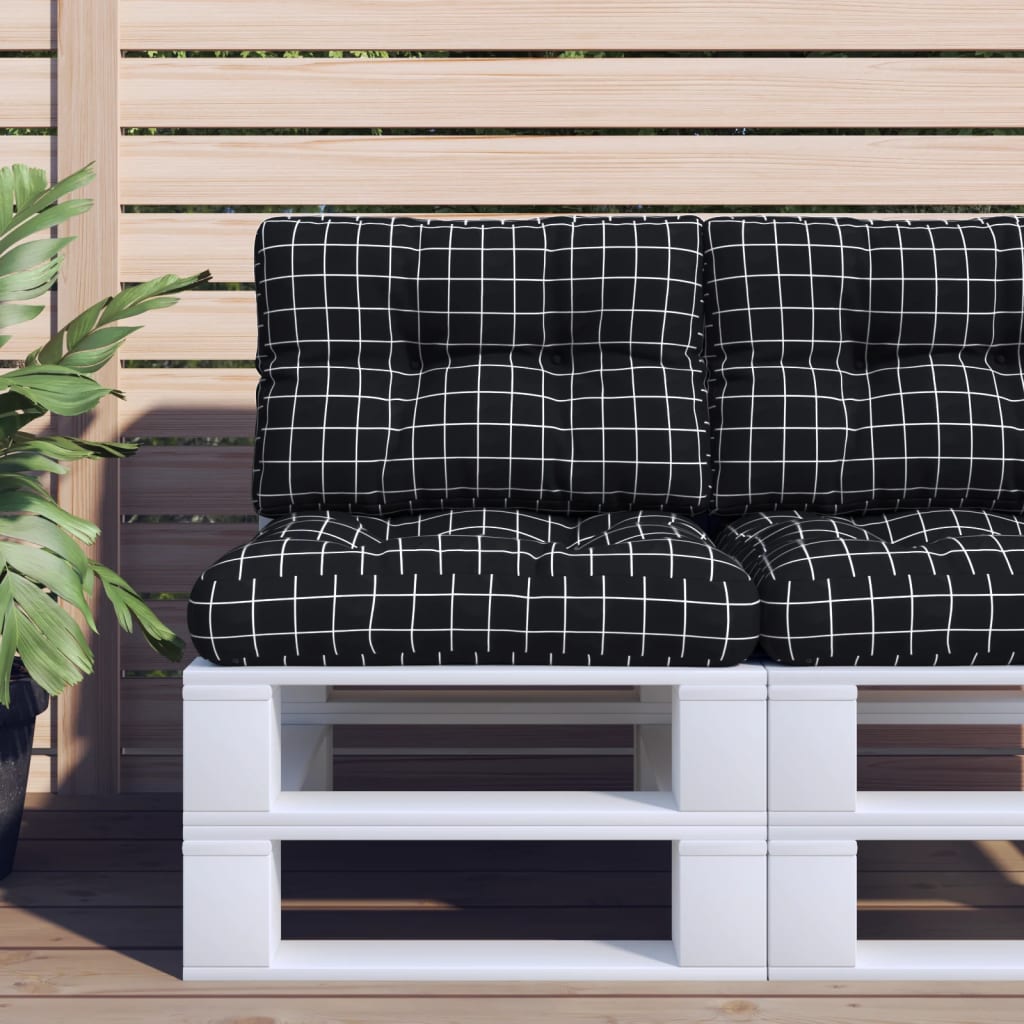 Vidaxl Pallet Cuscino Finestra Modello 60X40X12 CM tessuto nero