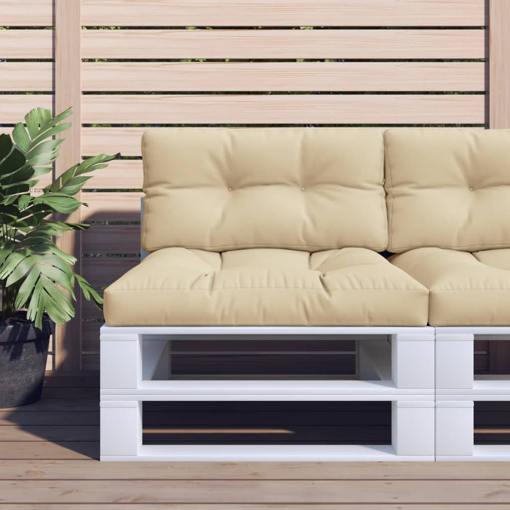 Cuscino per pallet VidaXL 70x40x12 cm tessuto beige