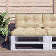 Cuscino per pallet VidaXL 70x40x12 cm tessuto beige