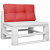 Vidaxl Pallet Cuscino 70x40x12 cm tessuto rosso