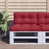 Vidaxl Pallet Cuscino 70x40x12 cm Vino in tessuto rosso