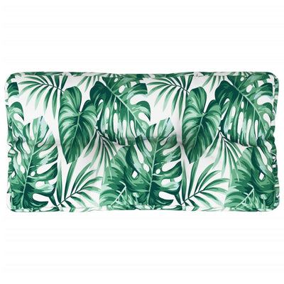 Vidaxl Pallet Cushion Leaf Pattern 70x40x12 cm tessuto