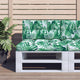 Vidaxl Pallet Cushion Leaf Pattern 70x40x12 cm tessuto
