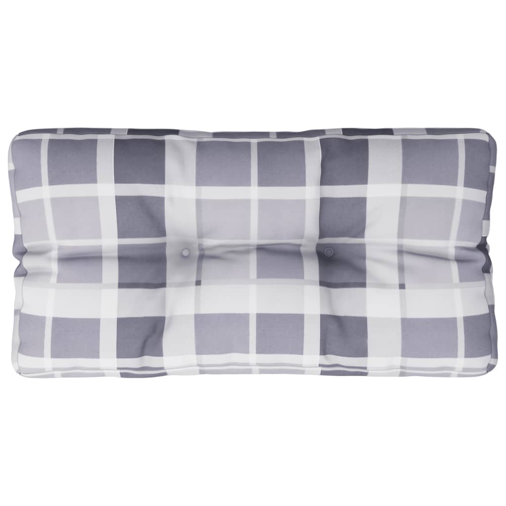 Vidaxl Pallet Cushion 70x40x12 Cm de tela Patrón de diamante Gray