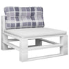 Vidaxl Pallet Cushion 70x40x12 Cm de tela Patrón de diamante Gray