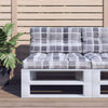 Vidaxl Pallet Cushion 70x40x12 Cm de tela Patrón de diamante Gray