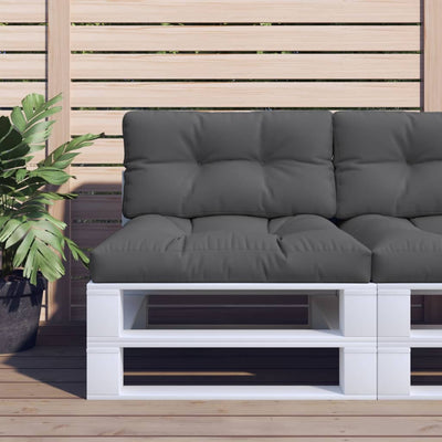 Cuscino Vidaxl pallet 80x40x12 cm tessuto antracite