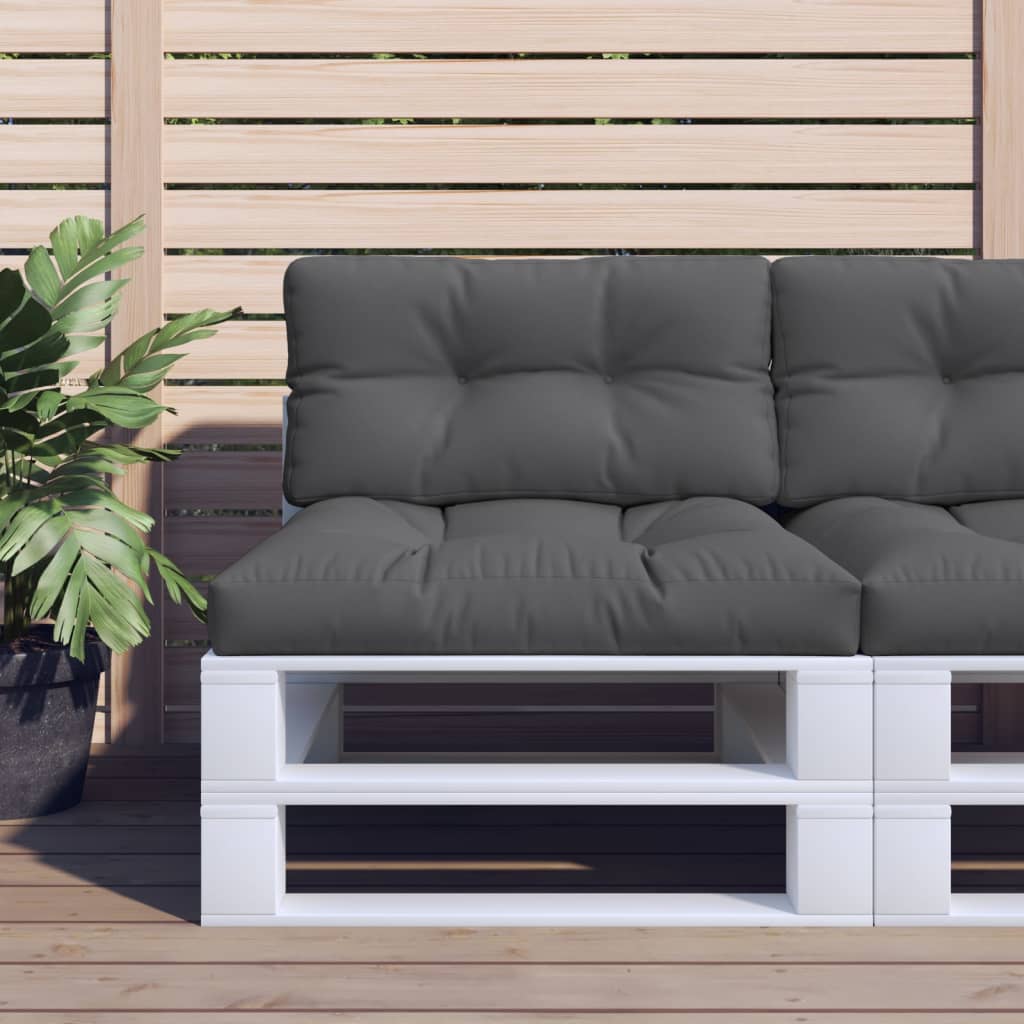 Cuscino Vidaxl pallet 80x40x12 cm tessuto antracite