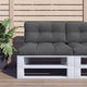 Cuscino Vidaxl pallet 80x40x12 cm tessuto antracite