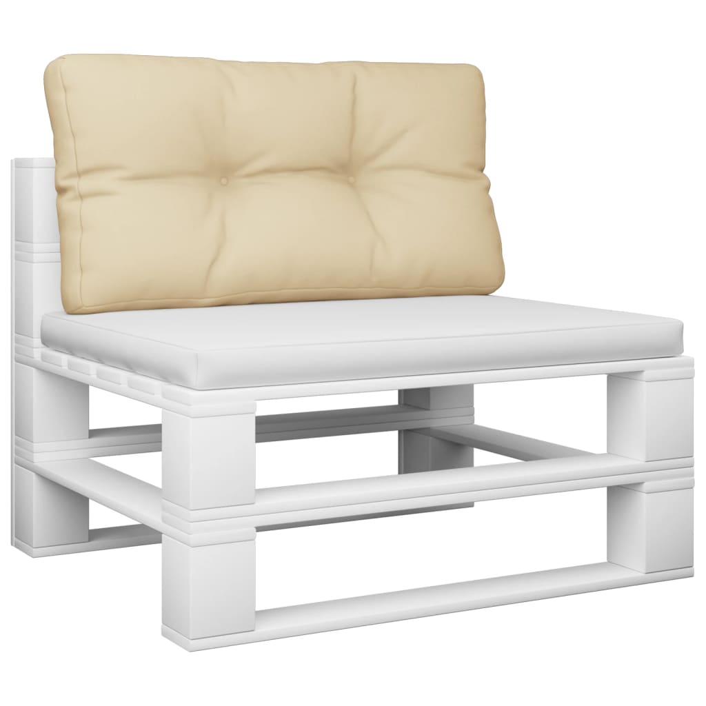 Cuscino per pallet VidaXL 80x40x12 cm tessuto beige