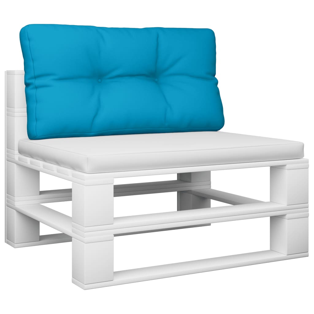 Cuscino Vidaxl pallet 80x40x12 cm tessuto azzurro