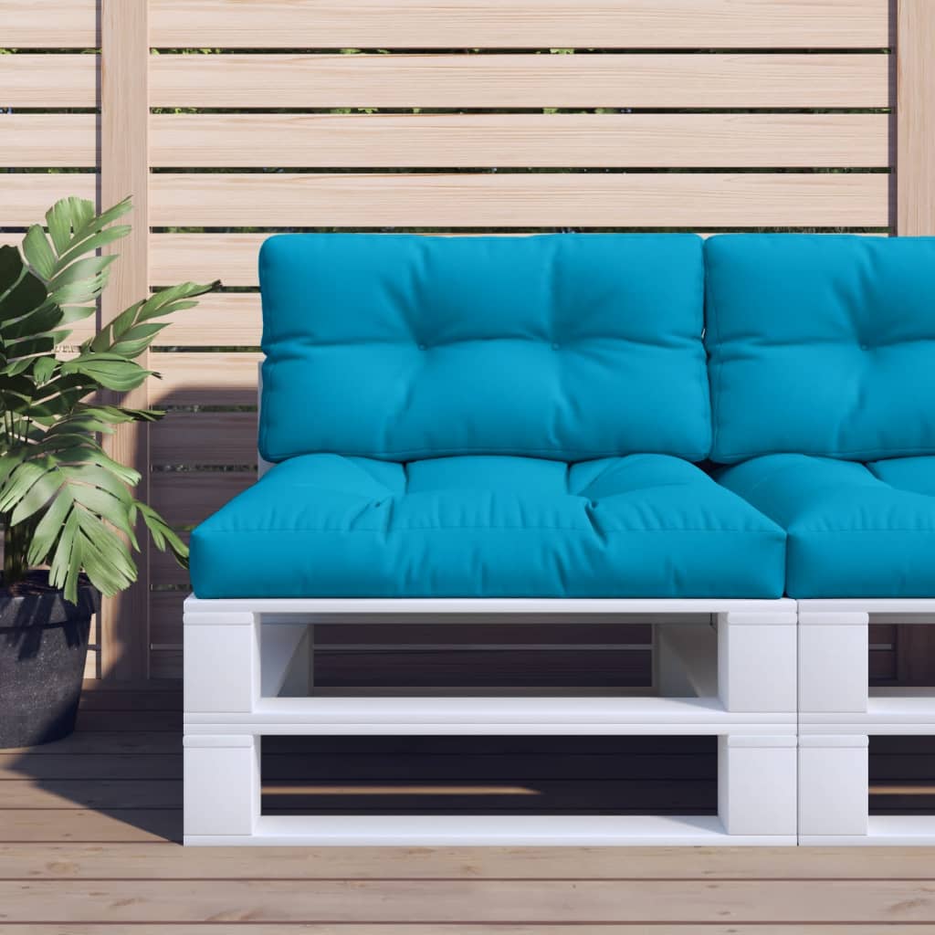 Cuscino Vidaxl pallet 80x40x12 cm tessuto azzurro