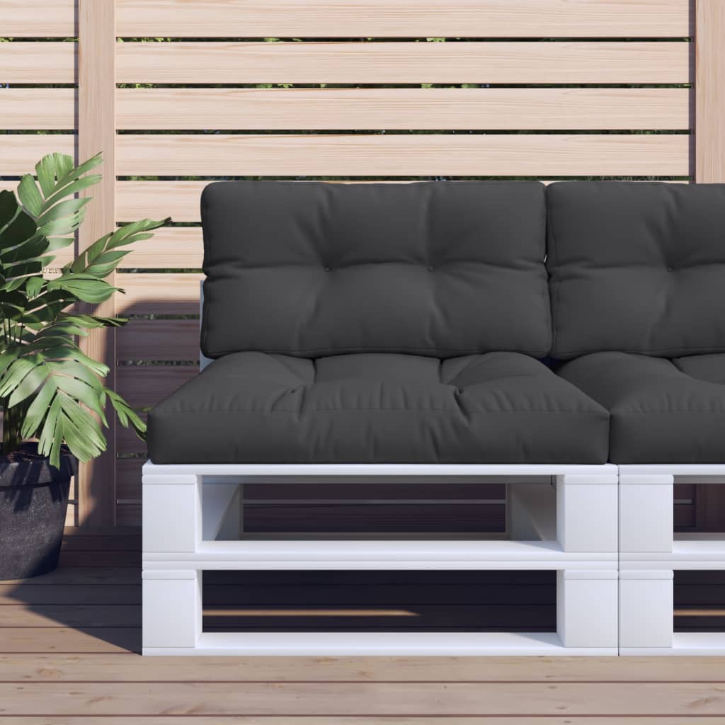 Cuscino per pallet VidaXL 80x40x12 cm tessuto nero