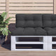 Cuscino per pallet VidaXL 80x40x12 cm tessuto nero