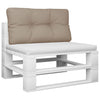 Cuscino per pallet VidaXL 80x40x12 cm tessuto tortora