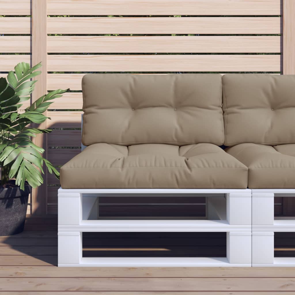 Cuscino per pallet VidaXL 80x40x12 cm tessuto tortora
