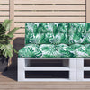 Patrón de hoja de cojín de paleta Vidaxl 80x40x12 CM tela