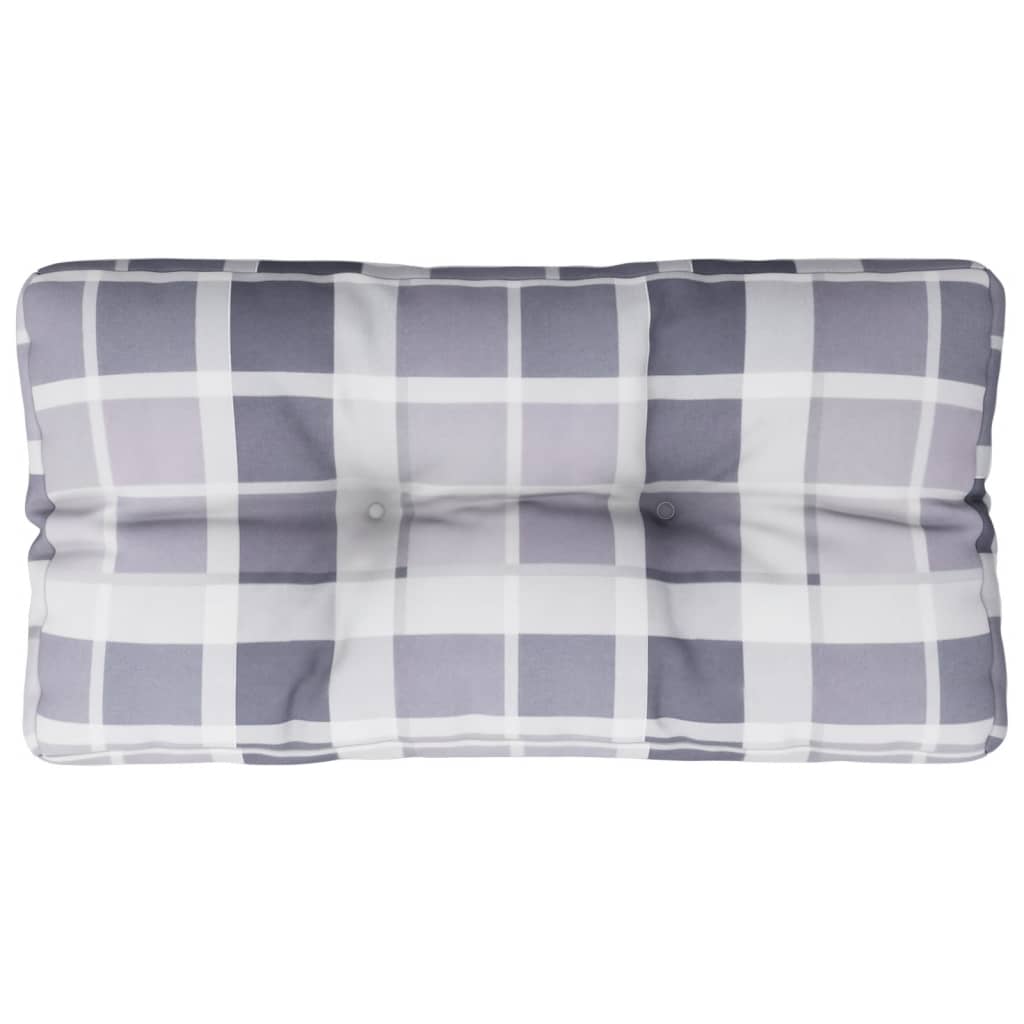 VidaXL cuscino per pallet con motivo a rombi 80x40x12 cm in tessuto con motivo a rombi grigio