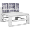 VidaXL cuscino per pallet con motivo a rombi 80x40x12 cm in tessuto con motivo a rombi grigio