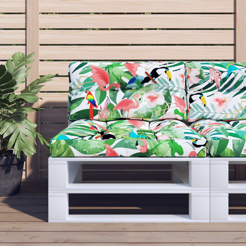 Vidaxl Pallet Cuscino 80x40x12 cm Fabric multi -colorato