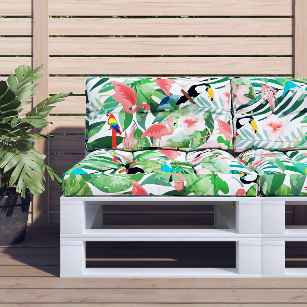 Vidaxl Pallet Cuscino 80x40x12 cm Fabric multi -colorato