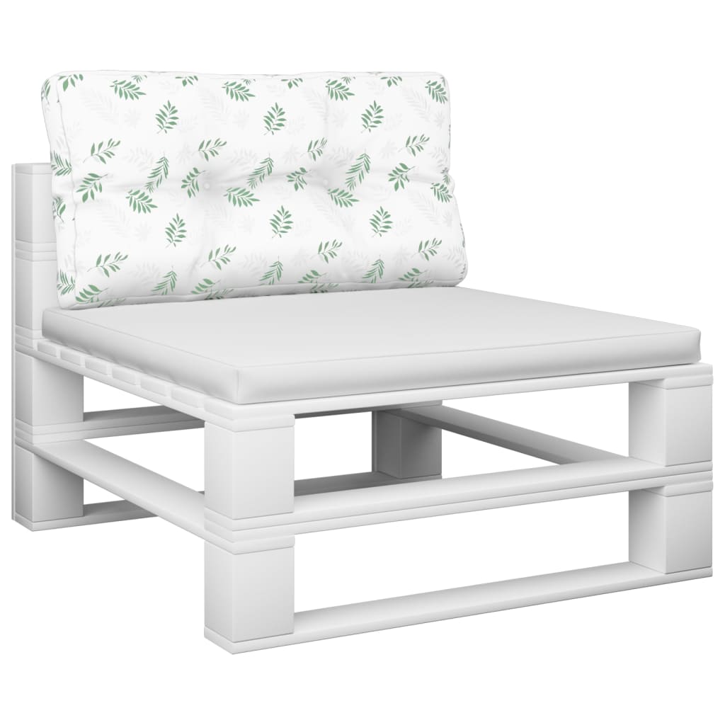 VidaXL cuscino per pallet motivo foglie 80x40x12 cm in tessuto