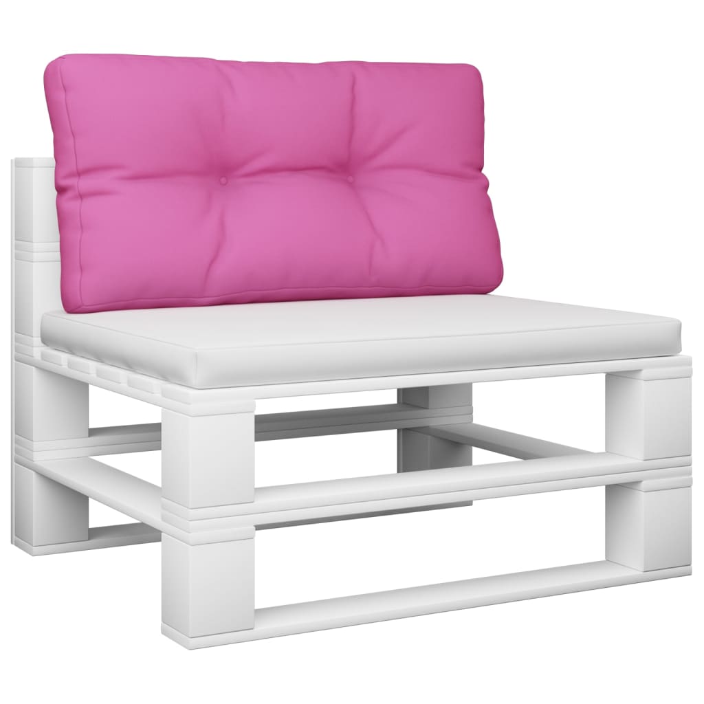 Vidaxl Pallet Cushion 80x40x12 cm tessuto rosa