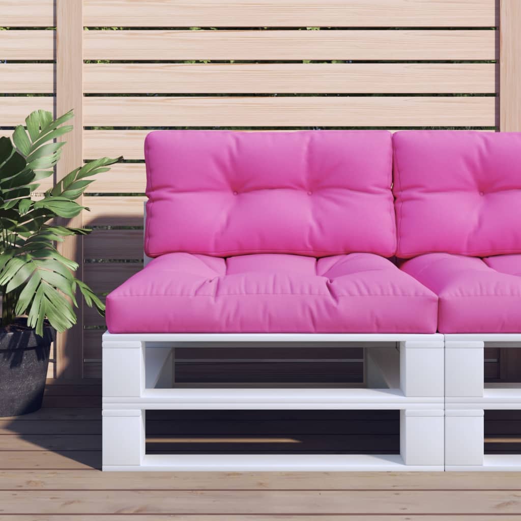 Vidaxl Pallet Cushion 80x40x12 cm tessuto rosa