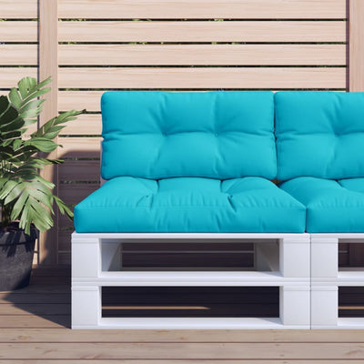 Vidaxl Pallet Cuscino 80x40x12 cm tessuto turchese