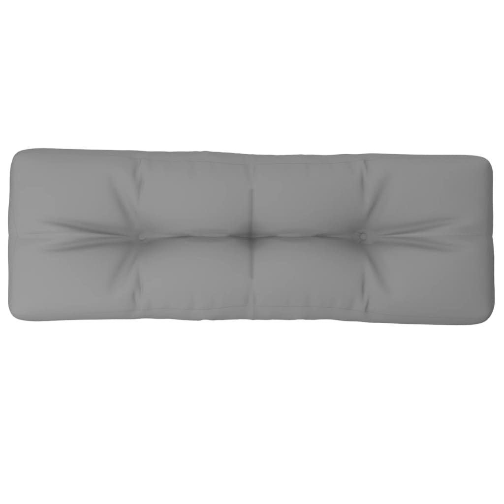 Vidaxl Pallet Cuscino 120x40x12 cm tessuto grigio