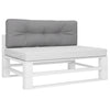 Vidaxl Pallet Cuscino 120x40x12 cm tessuto grigio