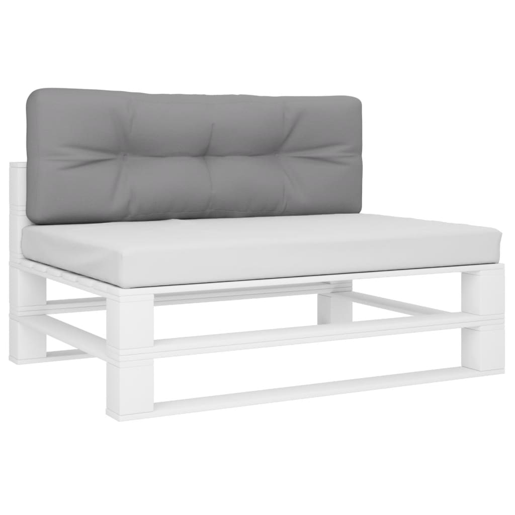 Vidaxl Pallet Cuscino 120x40x12 cm tessuto grigio