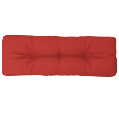 Cojín de palet Vidaxl 120x40x12 cm de tela roja
