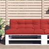Vidaxl Pallet Cuscino 120x40x12 cm tessuto rosso