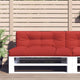 Vidaxl Pallet Cuscino 120x40x12 cm tessuto rosso
